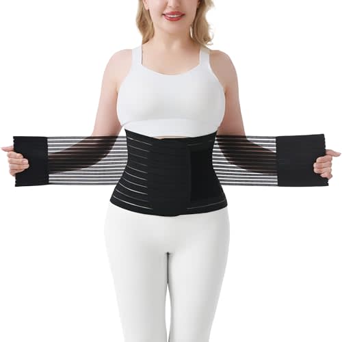 Trendyline Postpartum Belly Band for Women: Abdominal Binder for C Section Recovery Post Surgery Compression Reduce Swelling Diastasis Recti Repair - Lightweight Adjustable After Birth Belly Wrap