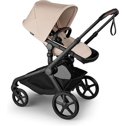 Bugaboo Kangaroo All-Terrain Full-Size Single-to-Double Tandem Stroller Toddler Seat, for Up to Three Kids, XL Wheels, One-Hand Operation, XL Underseat Storage - Desert Taupe