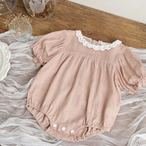 Blush Linen Romper