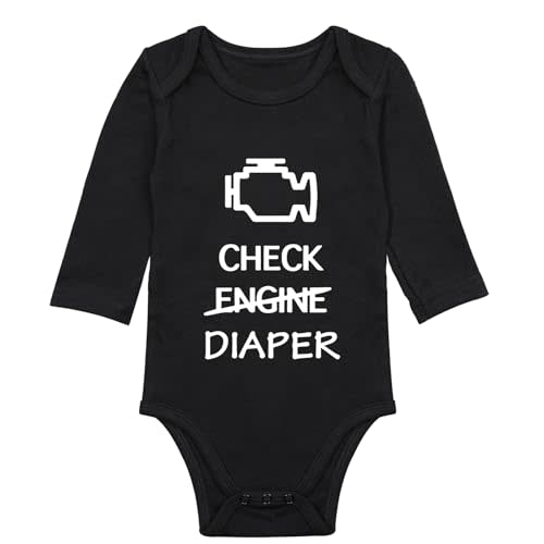 Check Engine Diaper Baby Bodysuit Mechanic Outfit f1 Clothes Baby Race Car Outfit Funny Babies Bodysuit