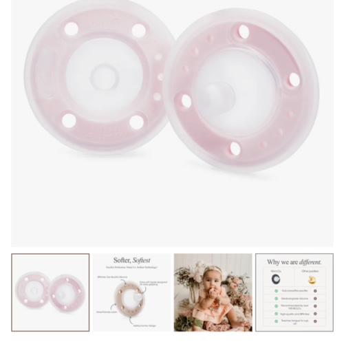 Ninni Pacifier Petal Pink 2 Pack