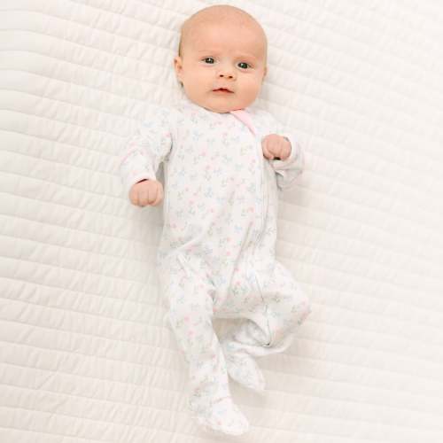 Evelyn's Classics Print Zip Footie