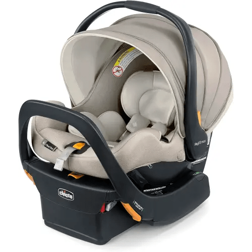 Chicco KeyFit Max Zip ClearTex Infant Car Seat and Base, Rear-Facing Seat for Infants 4-30 lbs., Infant Head and Body Support, Compatible with Chicco Strollers, Baby Travel Gear | Sierra/Beige