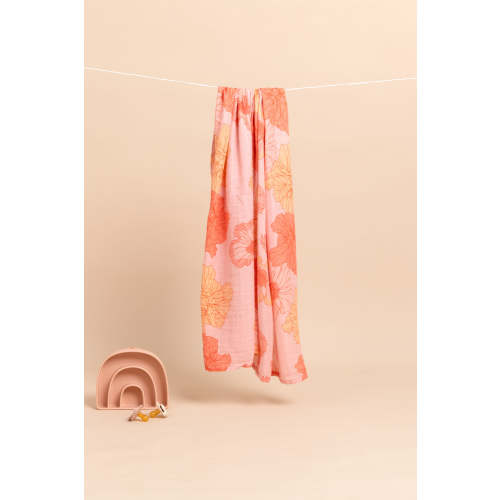 Baby Swaddle - Sunset Summer Hibiscus