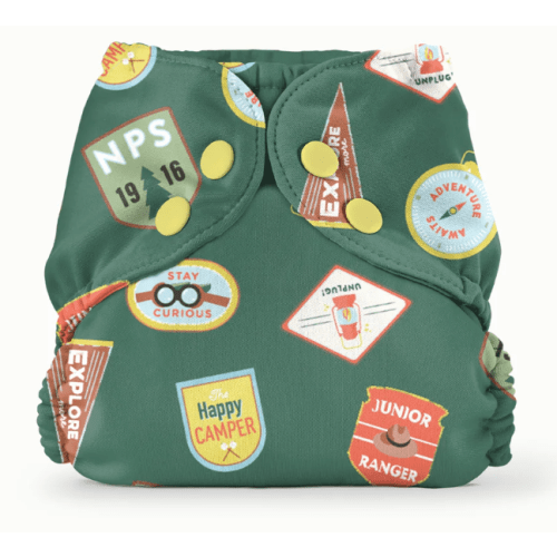 Esembly Cloth Diaper Outer– Adventure Badges / Size Two