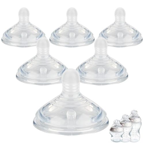 Silicone Nipples (M) for Tommee Tippee Natural Start Anti-Colic Bottles &Advanced Anti-Colic Bottles,Closer to Nature Bottle,Medium Flow,Size 2 Nipple,3m+, 6 Count