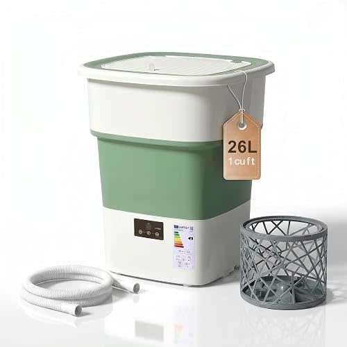 1 Cu.Ft Portable Washing Machine, Foldable Washer With 70W Motor