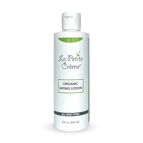 La Petite French Premium Wiping Lotion (8 oz) - Alternative to Wet Wipes for Better Bathroom Experience - Skin Cleanser & Moisturizer - Flushable - USDA Certified Organic and EWG Verified