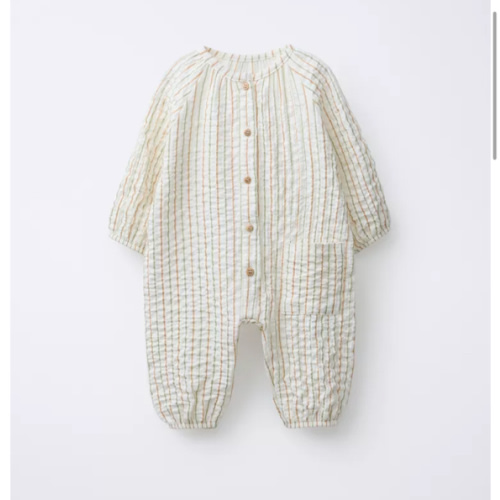 STRIPED ROMPER - Ecru | ZARA United States