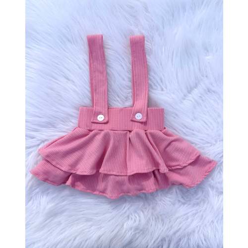 Pink suspender skirt