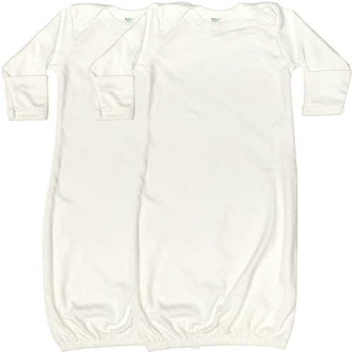 Unisex Newborn Baby Gown with Mittens (2-Pack)