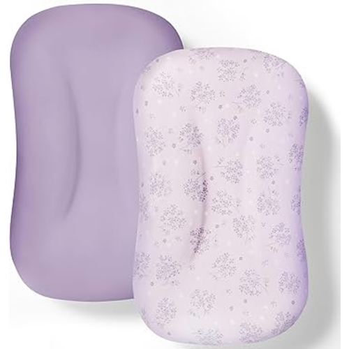 Baby Lounger Cover 2 Pack - Silky Soft and Breathable Infant Lounger Cover, Newborn Lounger Slipcover for Baby Boys Girls, Fits Cpzzkq & Most Loungers, Cover Only, Purple