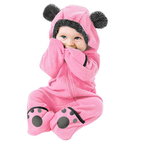 WOYY Girls Jumpsuit Cartoon One-Piece Footies Cute Sleeper, Sizes 0-3M