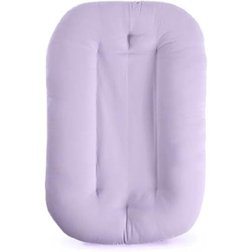Baby Lounger for Newborn, Bionic Design Baby Lounger, Soft Organic Cotton Breathable Lounger for Infants 0-18 Months (Purple)