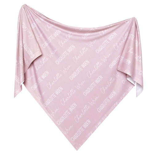 Personalized Baby Name Swaddle Blanket - Crepe