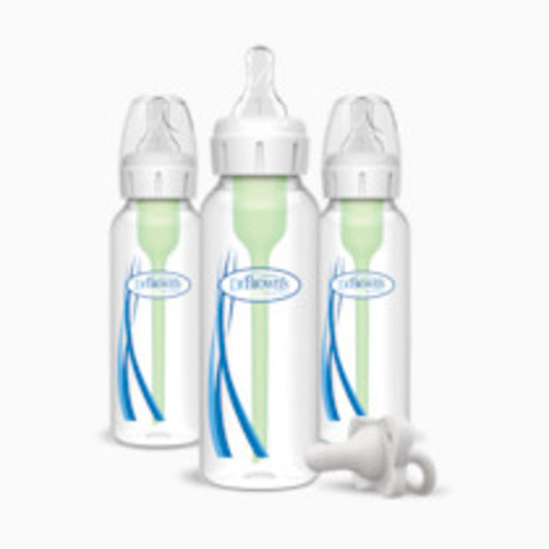 Dr. Brown's Options+ Narrow Anti-Colic Baby Bottles + Happy Paci Set (3 Pack) - 8 Oz