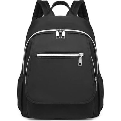 Small Diaper Bag Backpack, Mini Diaper Bag Purse with 10 Pockets, Travel Baby Bag for Baby Girls, Insulated Pockets, Stroller Straps, black