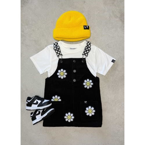 Little Bloomer Black Corduroy Dress