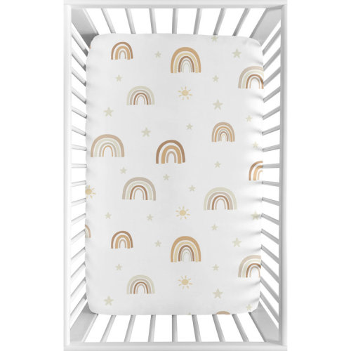 Sweet Jojo Designs Boho Rainbow Mini Fitted Crib Sheet | Wayfair