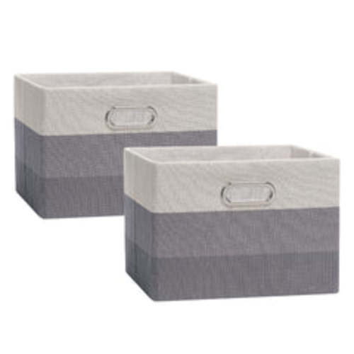 Gray Ombre Collapsible Storage Basket - 2 Pack
