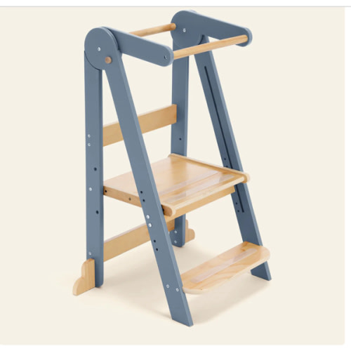 HARPPA Nordi | Foldable Toddler Tower – Compact Montessori-Inspired Standing Tower for Ages 2–6, Wooden Convertible Tower for Kitchen, Bathroom & More
