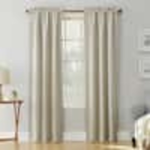 Sun Zero Gavin Energy Saving Pearl Polyester 40 in. W x 84 in. L Rod Pocket Blackout Curtain (Single Panel) 51747