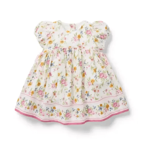 Baby Jet Ivory Floral Baby Floral Border Dress by Janie and Jack