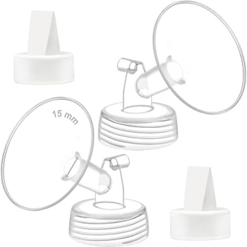 Maymom 15mm Flange and Duckbill Valve Compatible with Spectra S1 Spectra S2 Spectra 9 Plus Not Original Spectra Pump Parts Replace Spectra S2 Pump Parts Spectra Flange Spectra Duckbill Valve