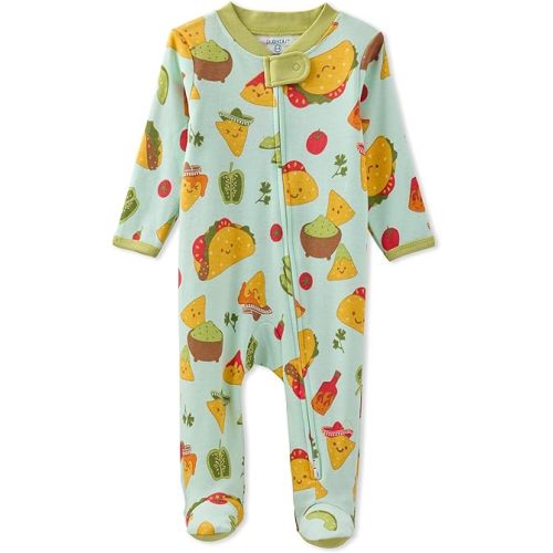 Scout Sleep & Play 100% Organic Cotton Footed Zip Front Sleeper Pajamas for Baby Girls & Boys
