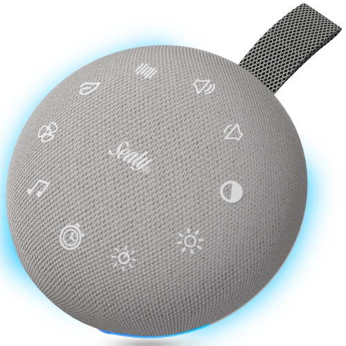Sealy Portable Sound Machine Night Light & Bluetooth Speaker 40 Soothing Sound Modes, 4 Brightness Levels, Rechargeable Battery, 7 Multicolor Mood Lights, Timer Options & 33 ft Range
