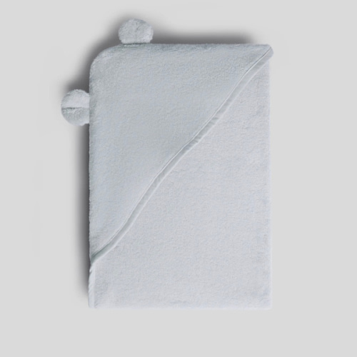Organic Hooded Baby Towel with Ears (Sky) – Parachute Home