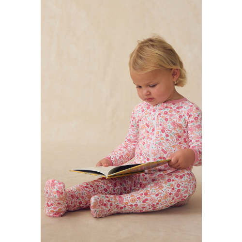 LAKE | Baby | Pima Cotton Pajamas | Rosewater Vivian Floral Baby Sleeper