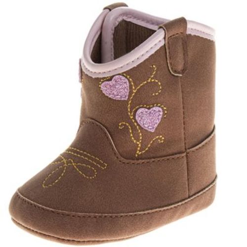 Laura Ashley Infants Boots for Girls, Cozy Warm Soft, Sole Winter Style (Infant Baby), Brown Pink, Size: 3