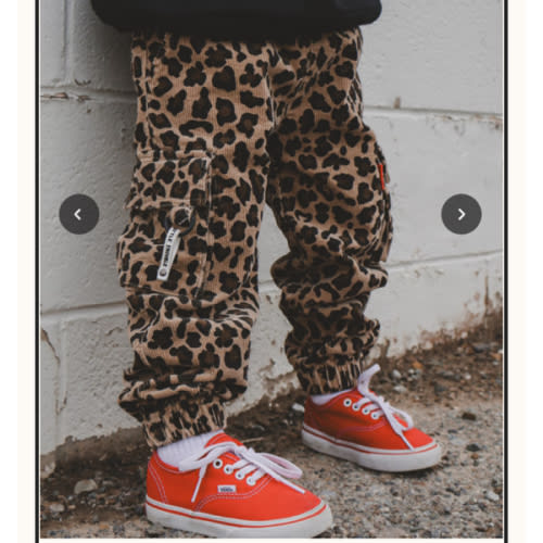 Leopard Cord Cargos