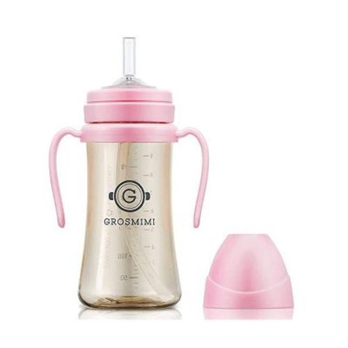 Grosmimi PPSU Straw Cup - 10oz (6 Months+) Pink 10oz