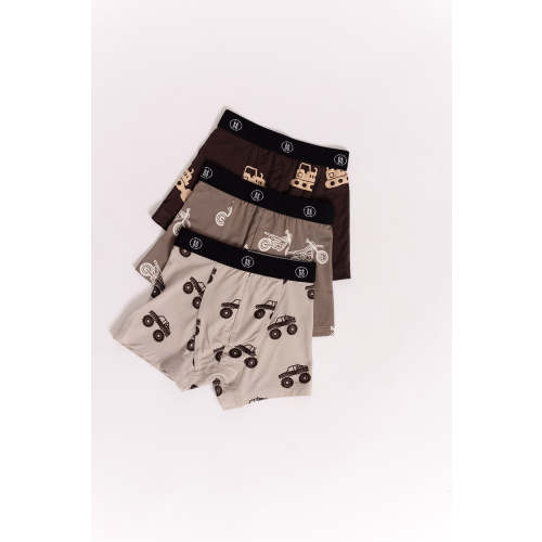 Bamboo Boxers (3 Pack) | Dirt Bike, Bulldozer & Monster Truck