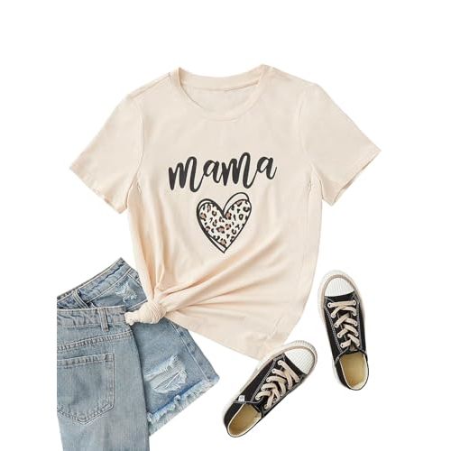 Women Maternity Nursing Shirt Funny Mama Shirt Cute Leopard Heart Graphic Tees Friendly Zip Maternity Breastfeeding Tops