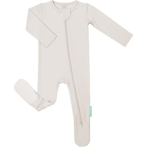 Baby Zipper Footie Pajamas, Supersoft Bamboo Rayon Baby Footed Pjs Boy Girl 0-3-6-9-18-24 Month Coverall Sleepers