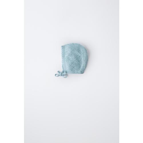 OPENWORK KNIT BONNET - Pastel blue | ZARA United States