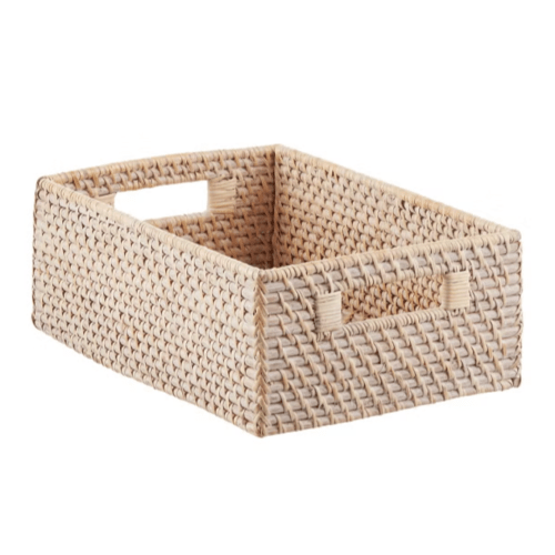 Rattan Storage Bins with Handles