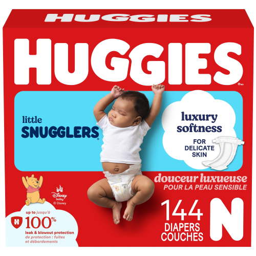 Huggies Little Snugglers Baby Diapers, Size Newborn (up to 10 lbs), 144 Ct - Walmart.ca