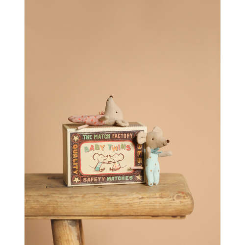 Maileg Twins, Baby Mice In Matchbox– Odin Parker