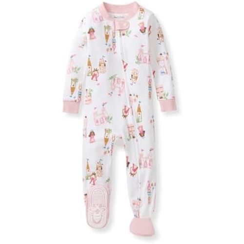 Burt's Bees Baby Girls Organic Cotton, Snug Fit Footed Sleeper Pajamas