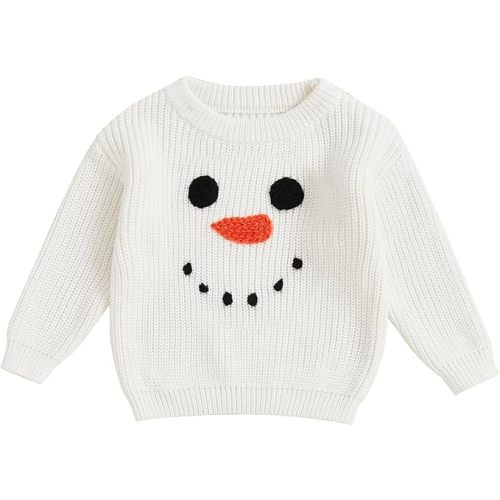 Infant Newborn Baby Christmas Sweater Cute Candy Cane Warm Knitted Sweater Top Toddler Fall Winter Clothes
