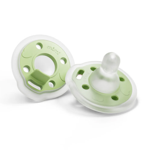 breast-like pacifier 0-6mo 2-set - pistachio | mōmi