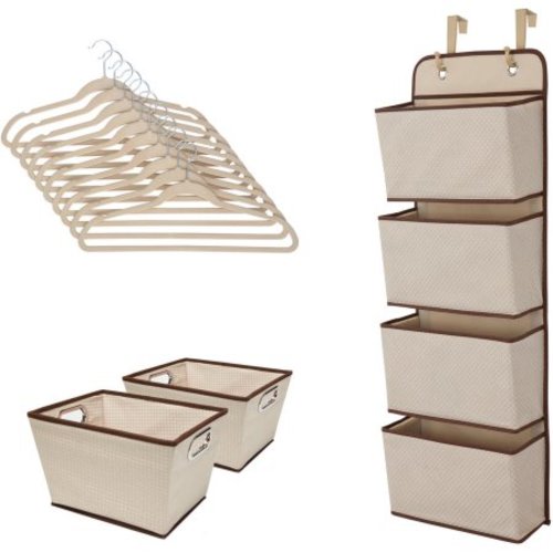 Delta Children Complete Nursery Organization ValuePack (13-Piece Set), Beige