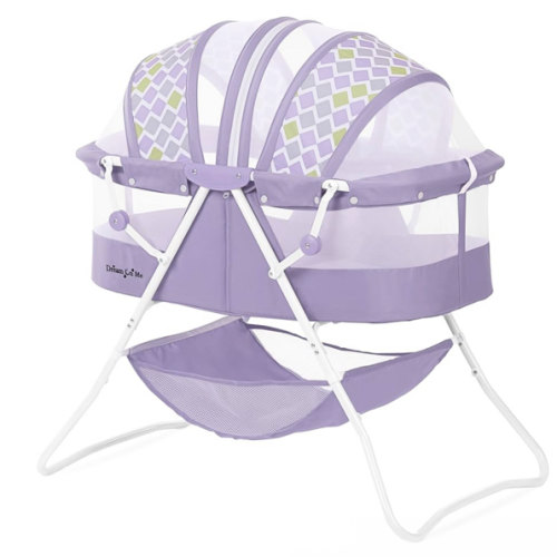 Dream On Me Karley Bassinet - Black: Adjustable Height, Canopy, Includes Mattress/Pad