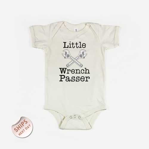 Little Wrench Passer Baby Bodysuit, Mechanic Baby Gift, Daddy's Mechanic Baby Clothes, Check Engine Baby Bodysuit, Baby Shower Gift, 2000777