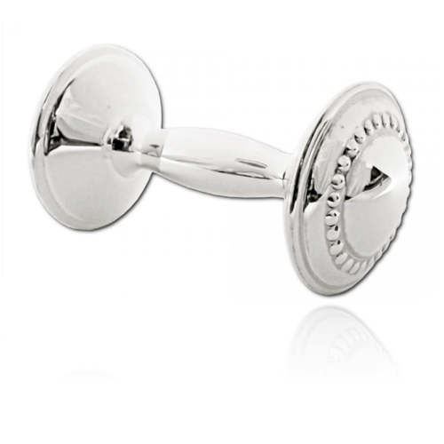 Beaded Sterling Silver Baby Rattle