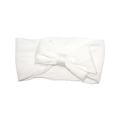 Bilbi Satin Bow Stocking Headband White